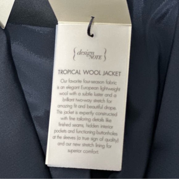 Ann Taylor NWT The One-Button Sophia Blazer in Midnight Blue Tropical Wool - Picture 11 of 12